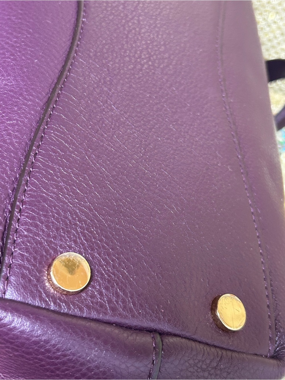 Michael Kors Large Lillie Purple Leather Shoulder Bag Approximately 13 x 11 x 6 - Picture 12 of 17